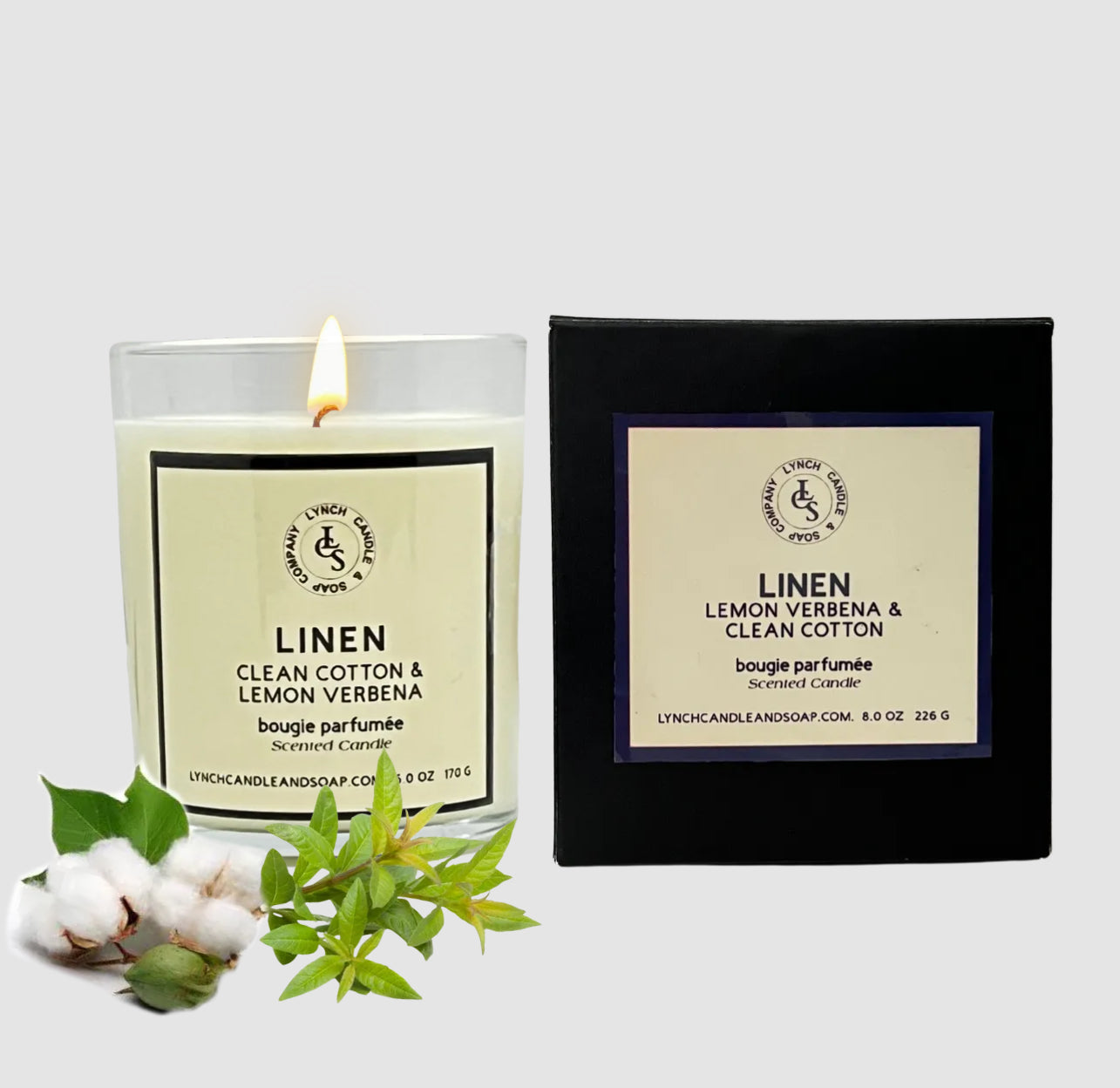 Linen - Lemon Verbena & Cotton Diffuser + Candle + Soap